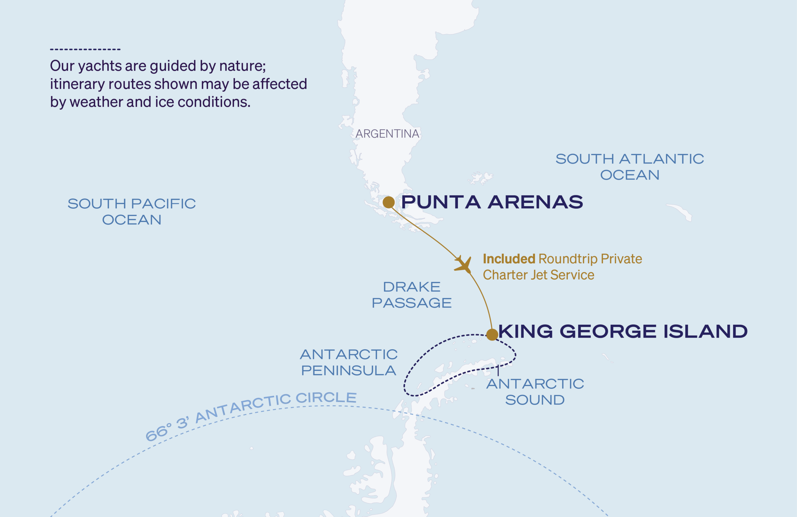 Map for King George Island Roundtrip