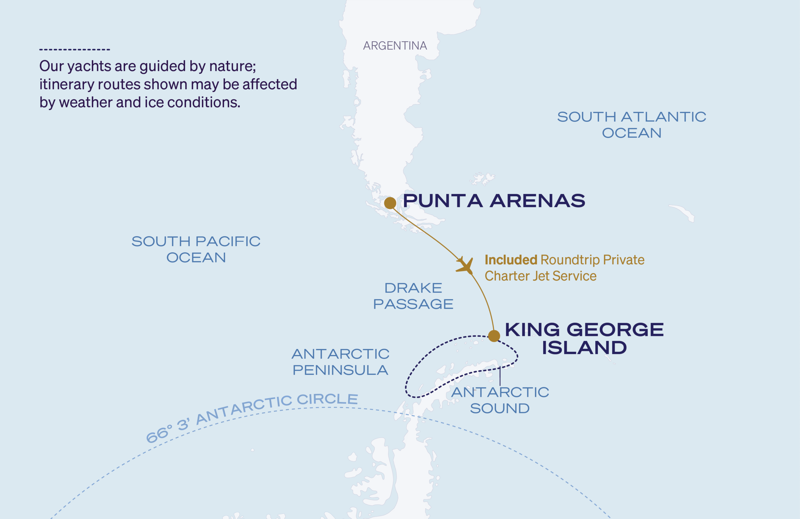 Map for King George Island Roundtrip