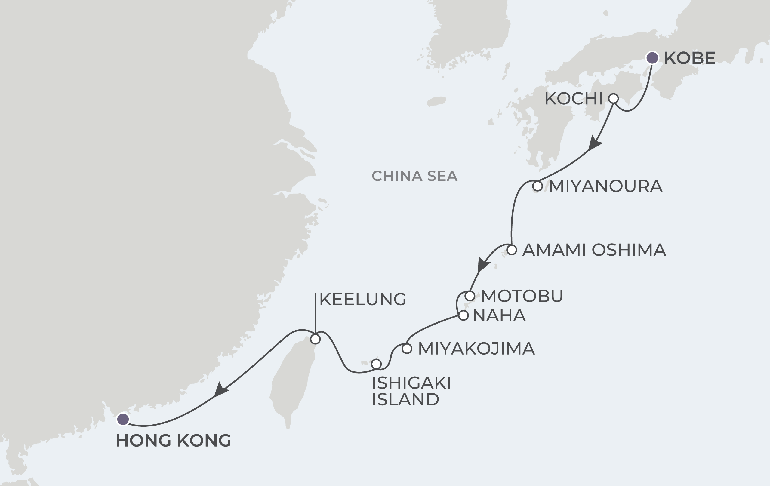 Map for Dynasties & Rising Suns: Japan & China