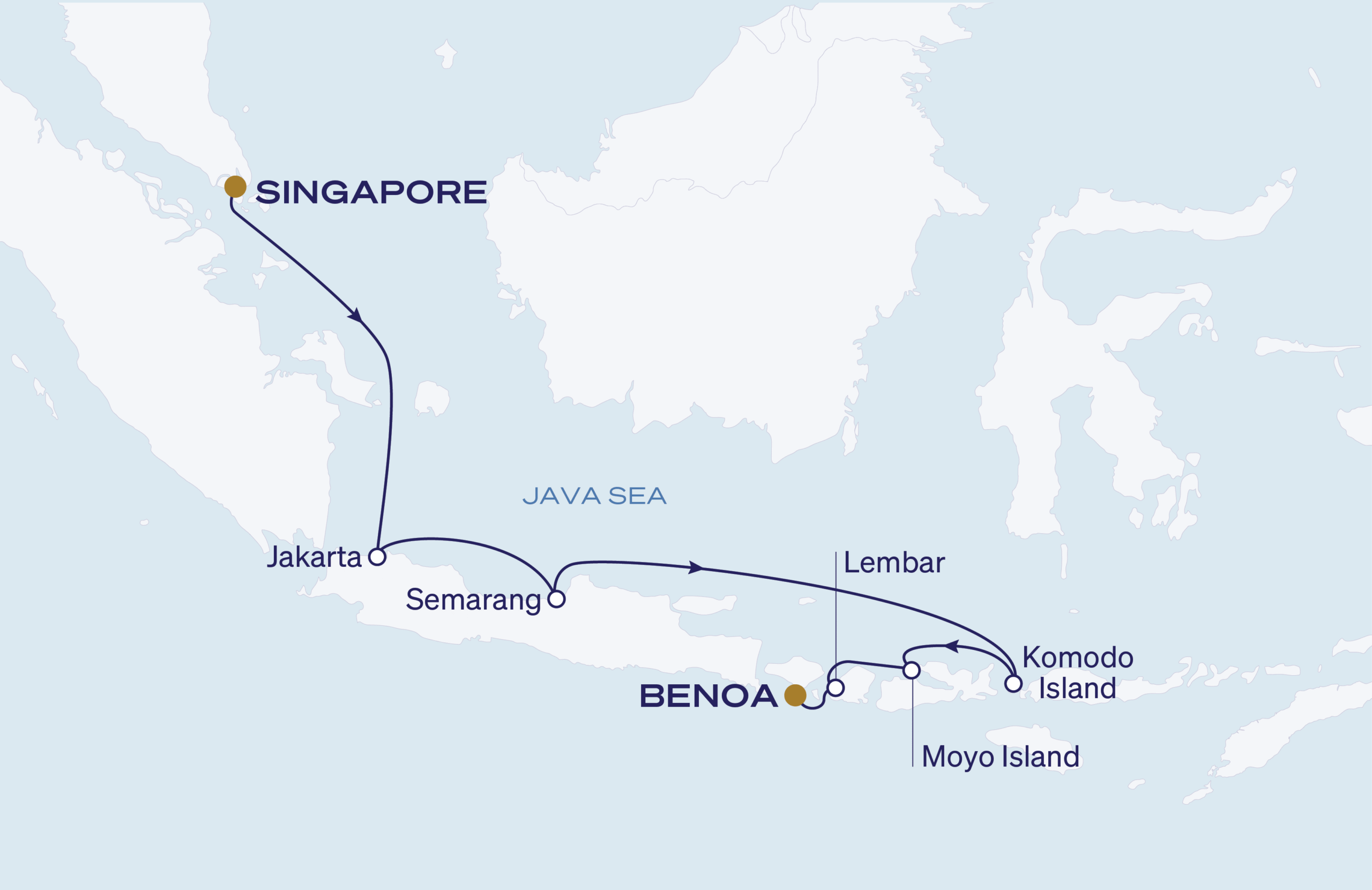 Map for Panoramas & Pagodas: Singapore & Indonesia