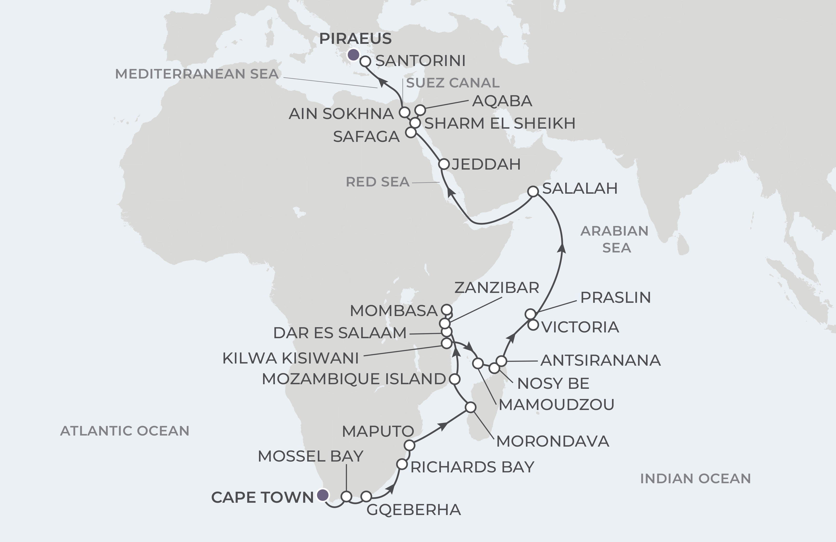 Map for Silk & Sands Passage