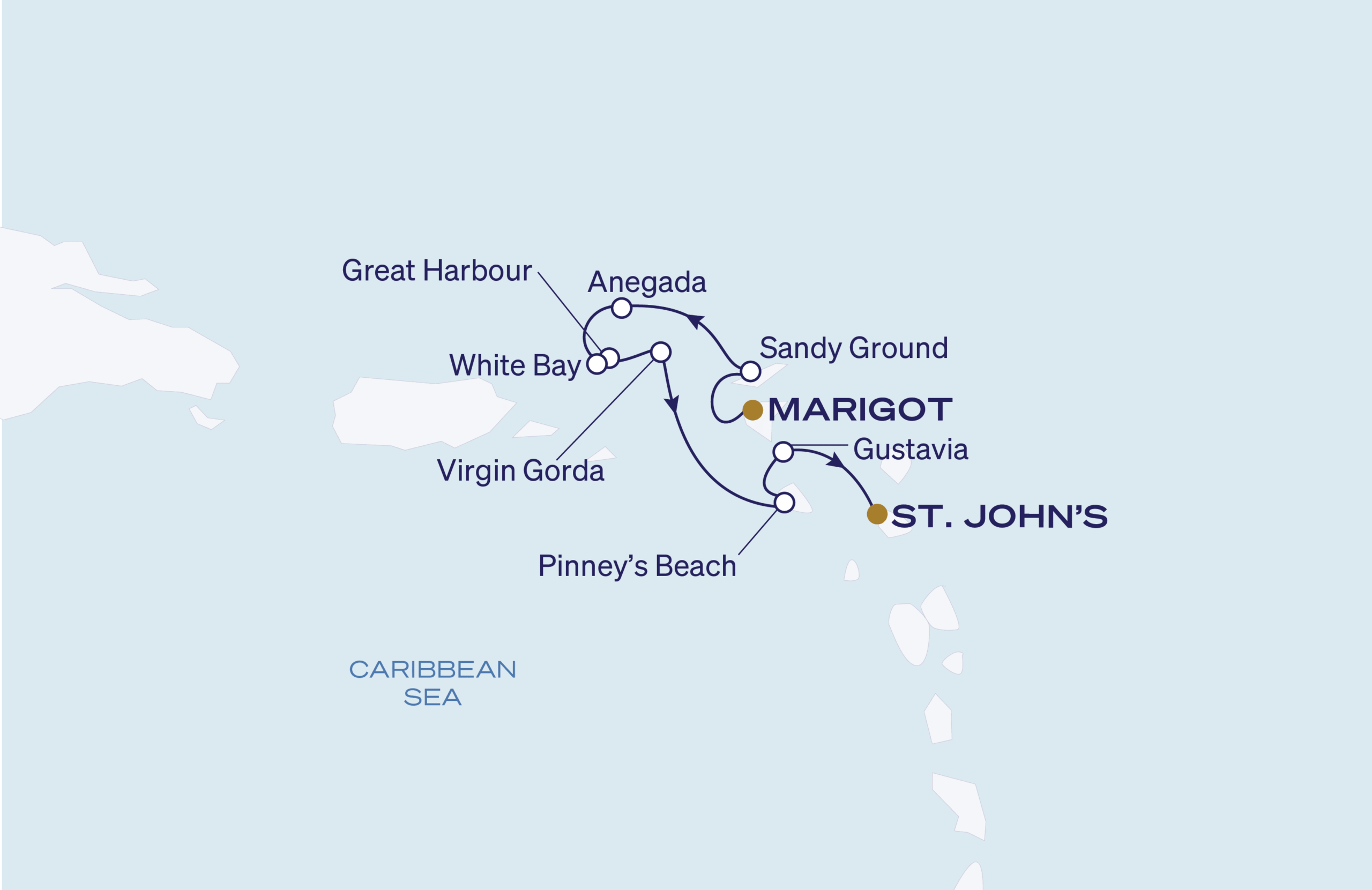 Map for Marigot To St John's