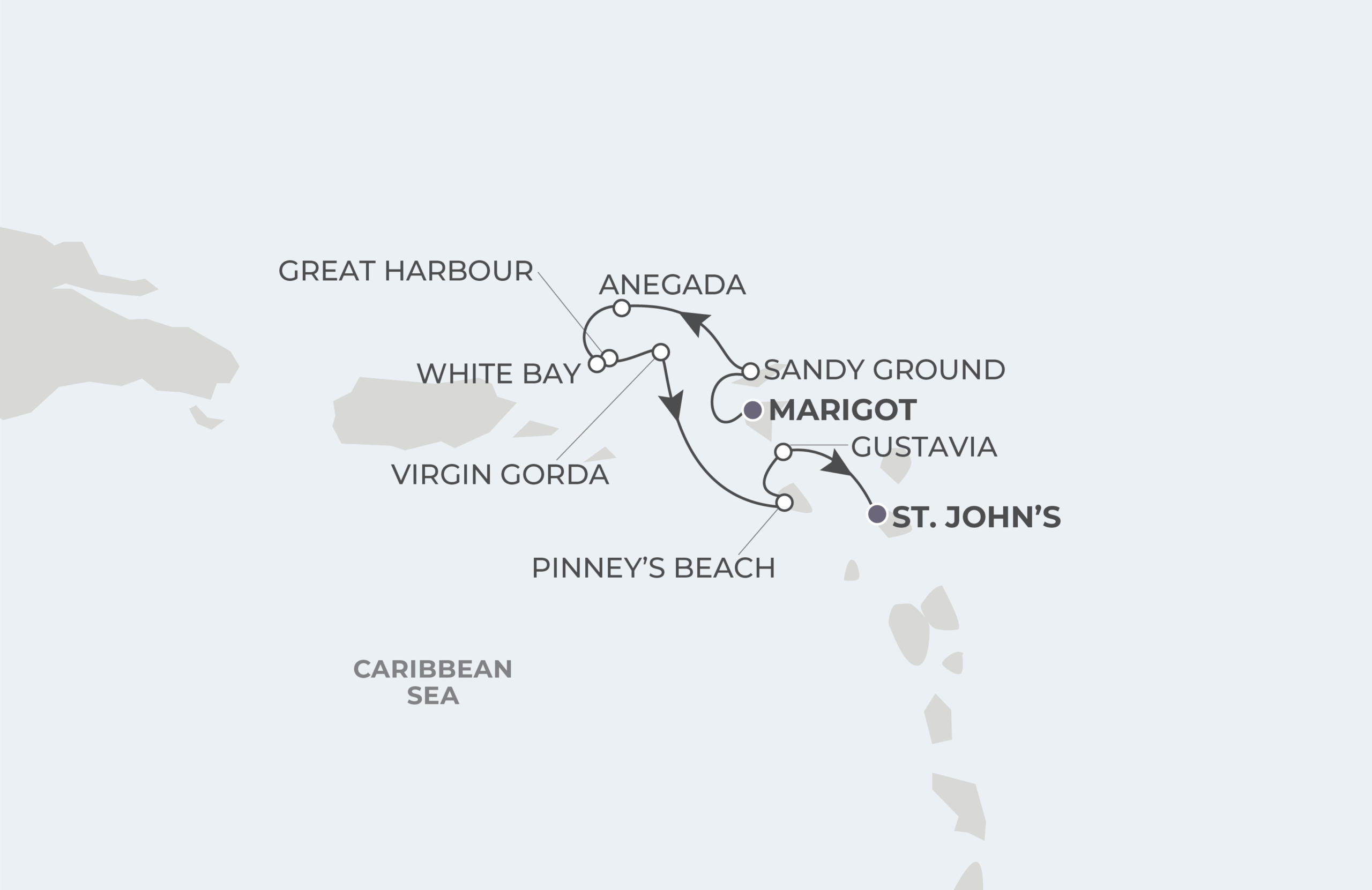 Map for Marigot To St John's
