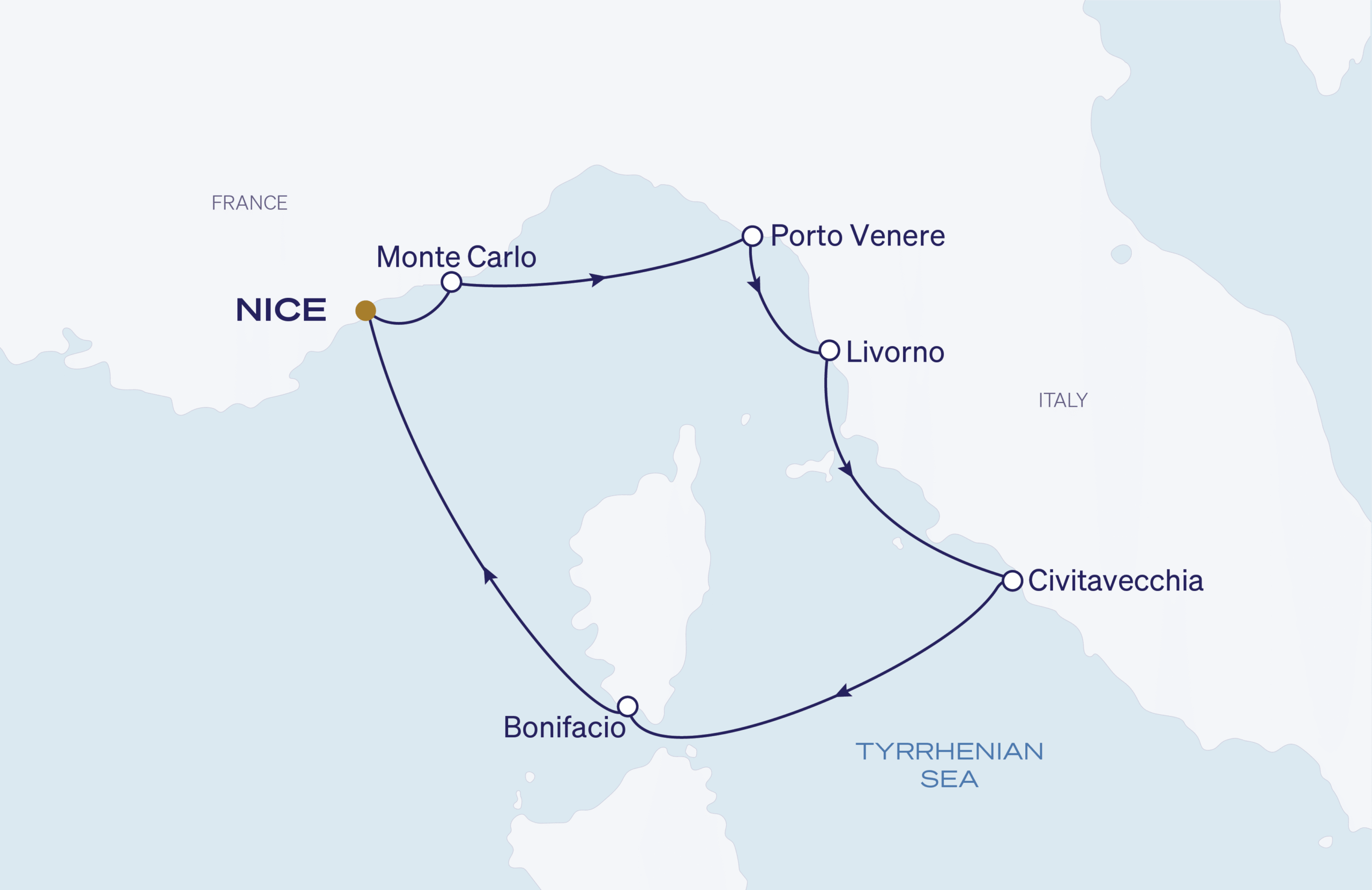 Map for Nice Roundtrip