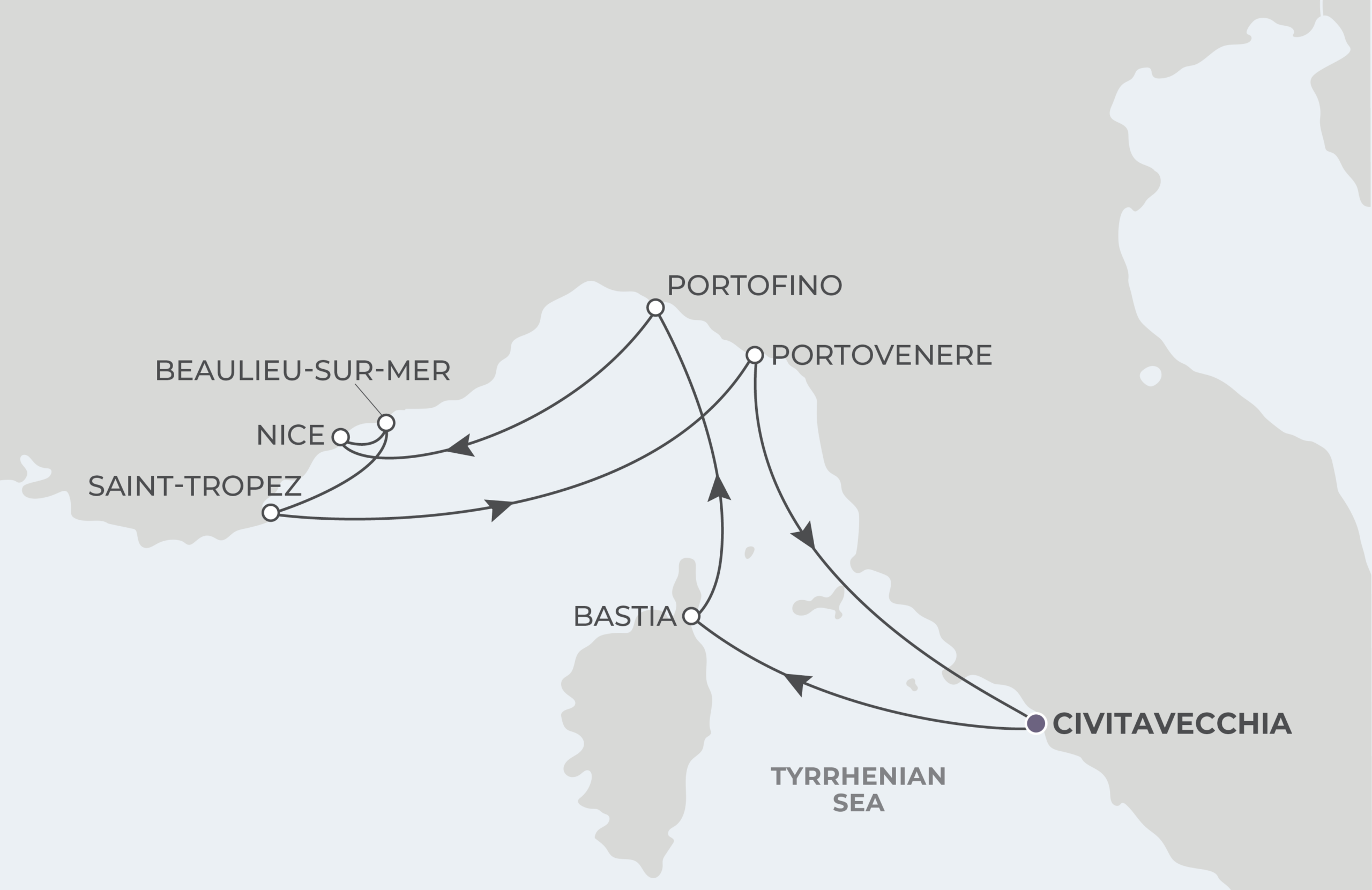 Map for Rome Roundtrip
