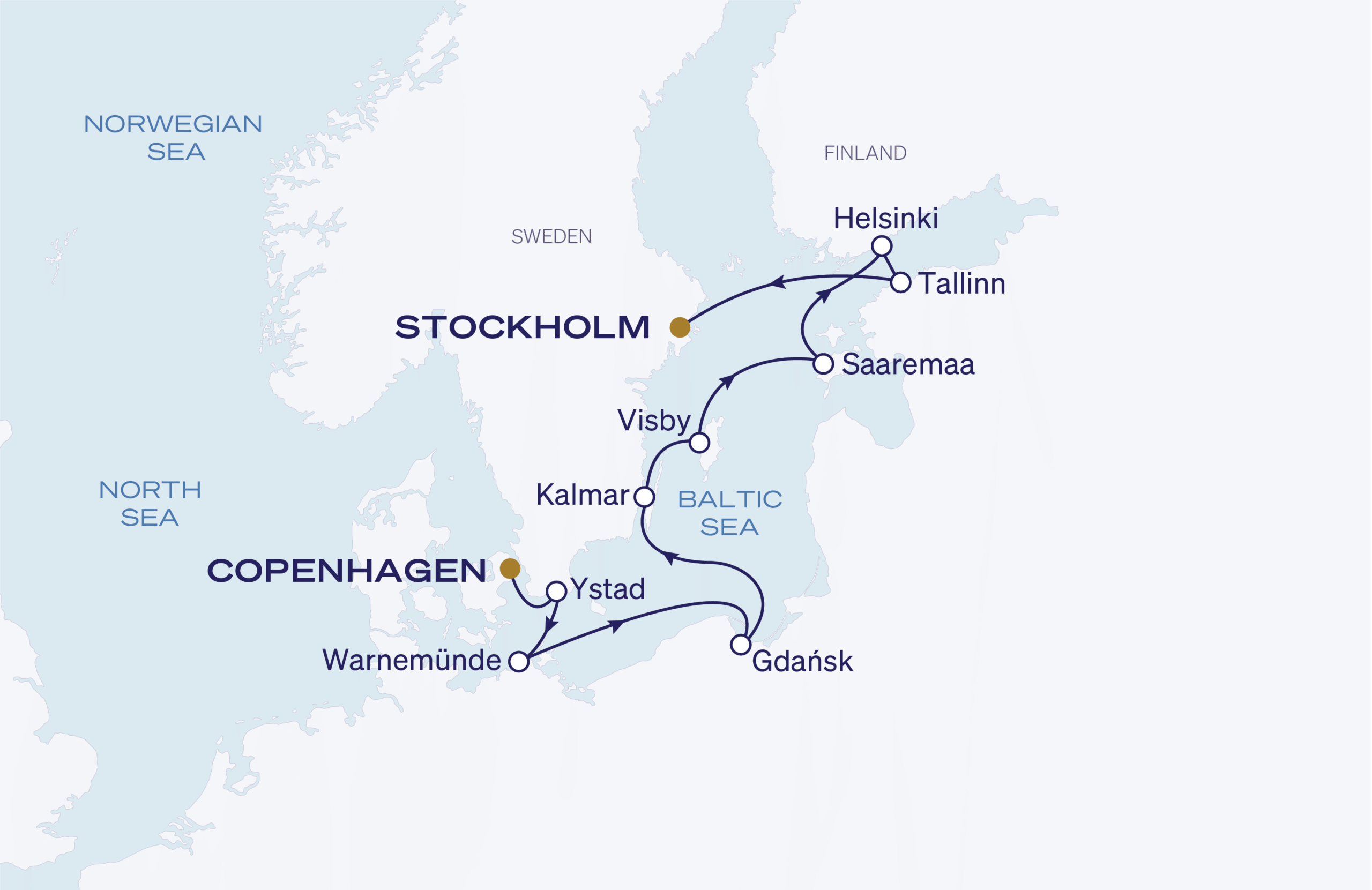 Copenhagen To Stockholm Itinerary Map