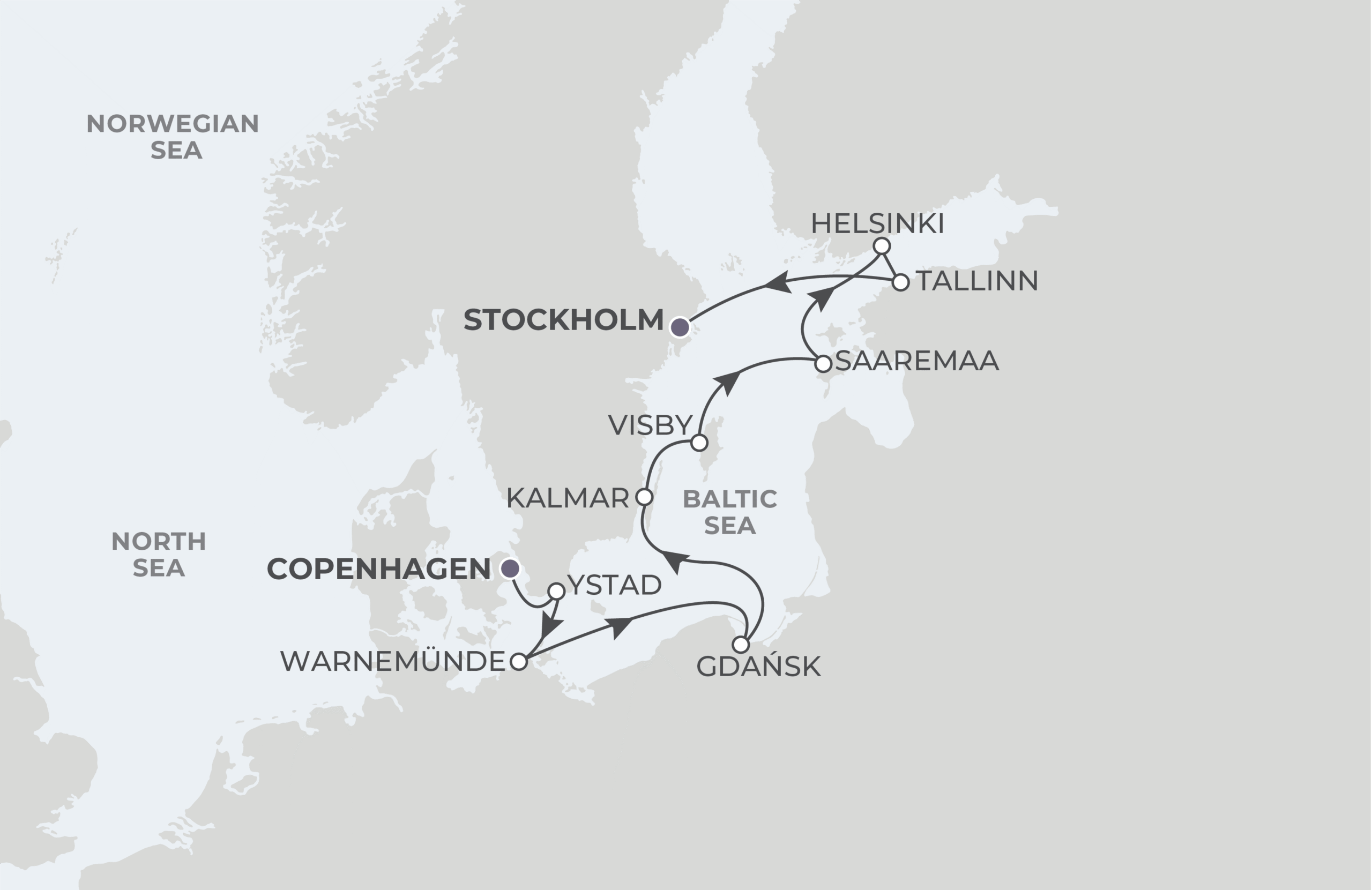 Copenhagen To Stockholm Itinerary Map