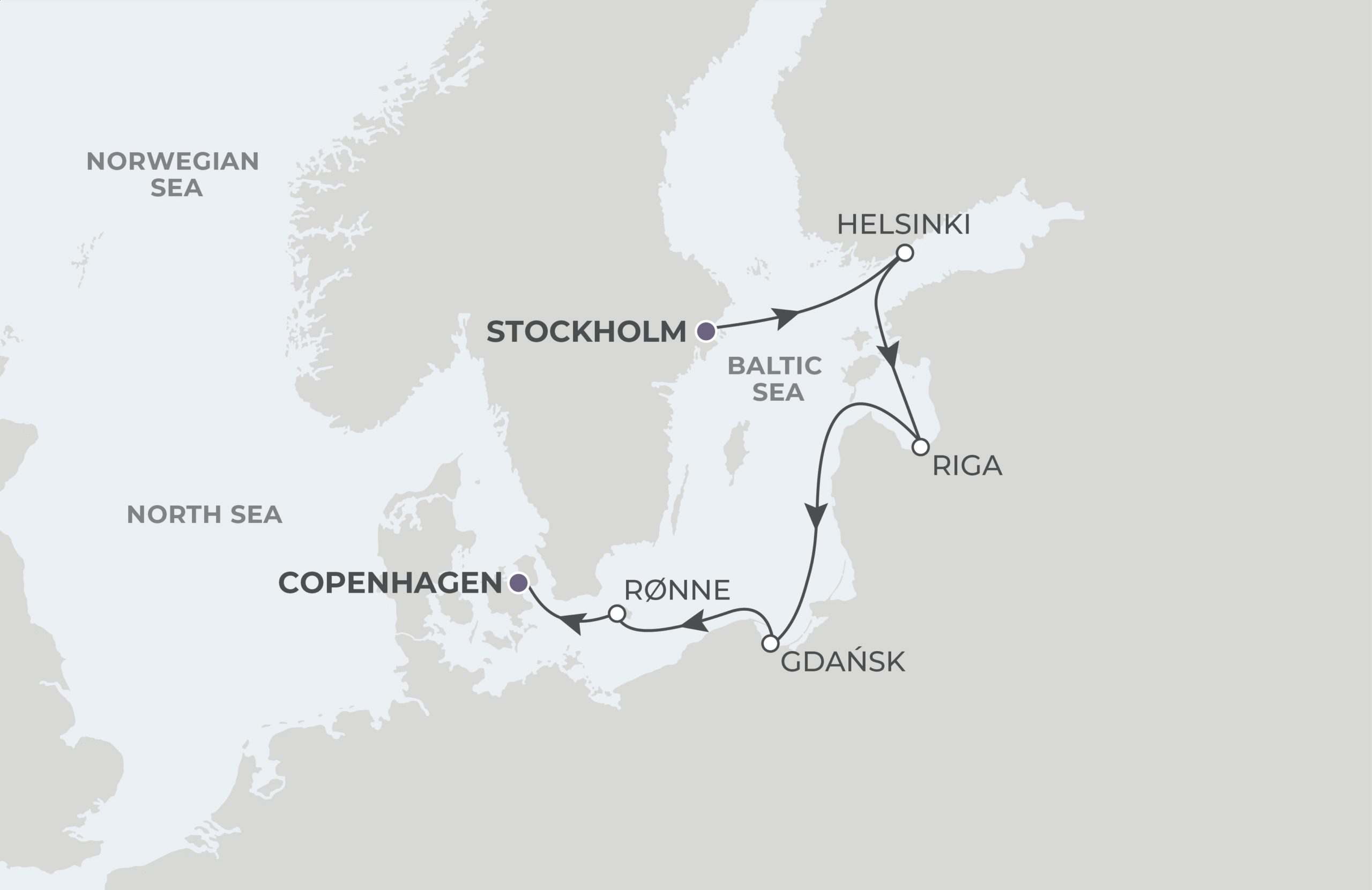 Stockholm To Copenhagen Itinerary Map
