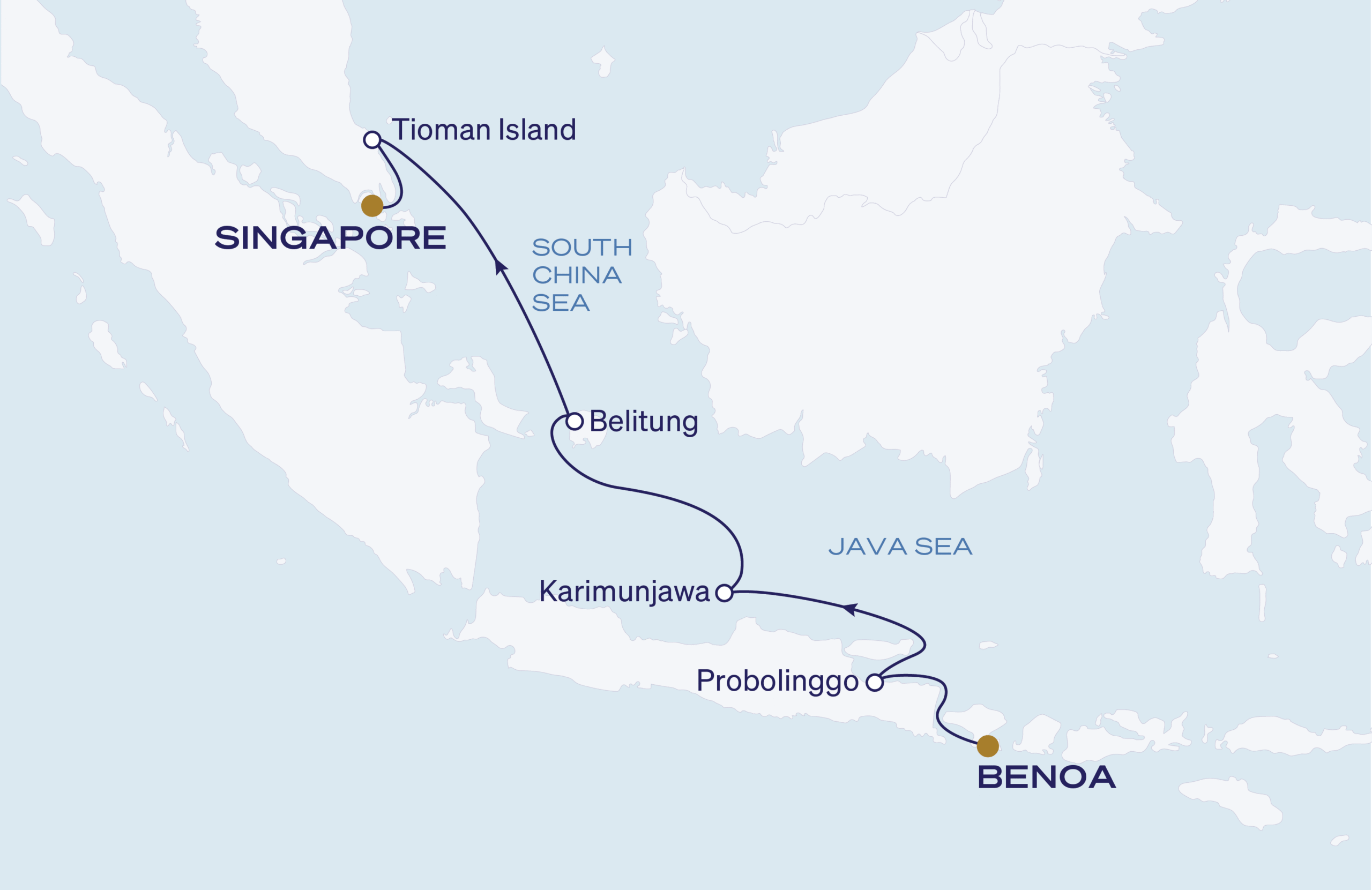 Map for The Sunda Passage: Indonesia, Malaysia & Singapore
