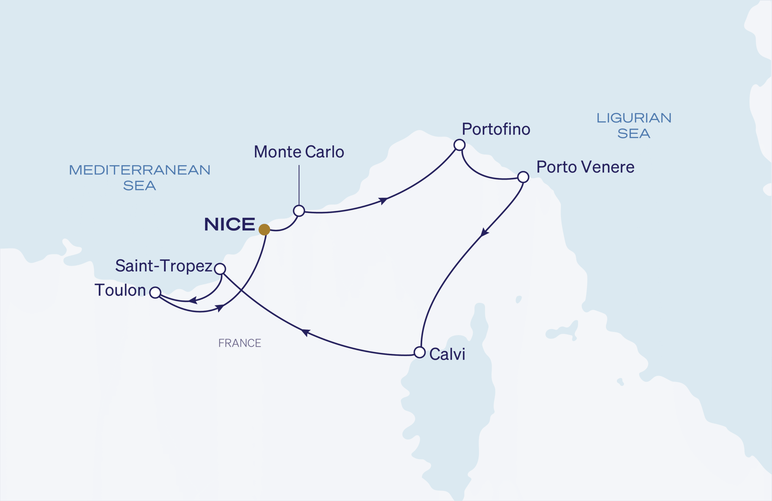 Map for Nice Roundtrip