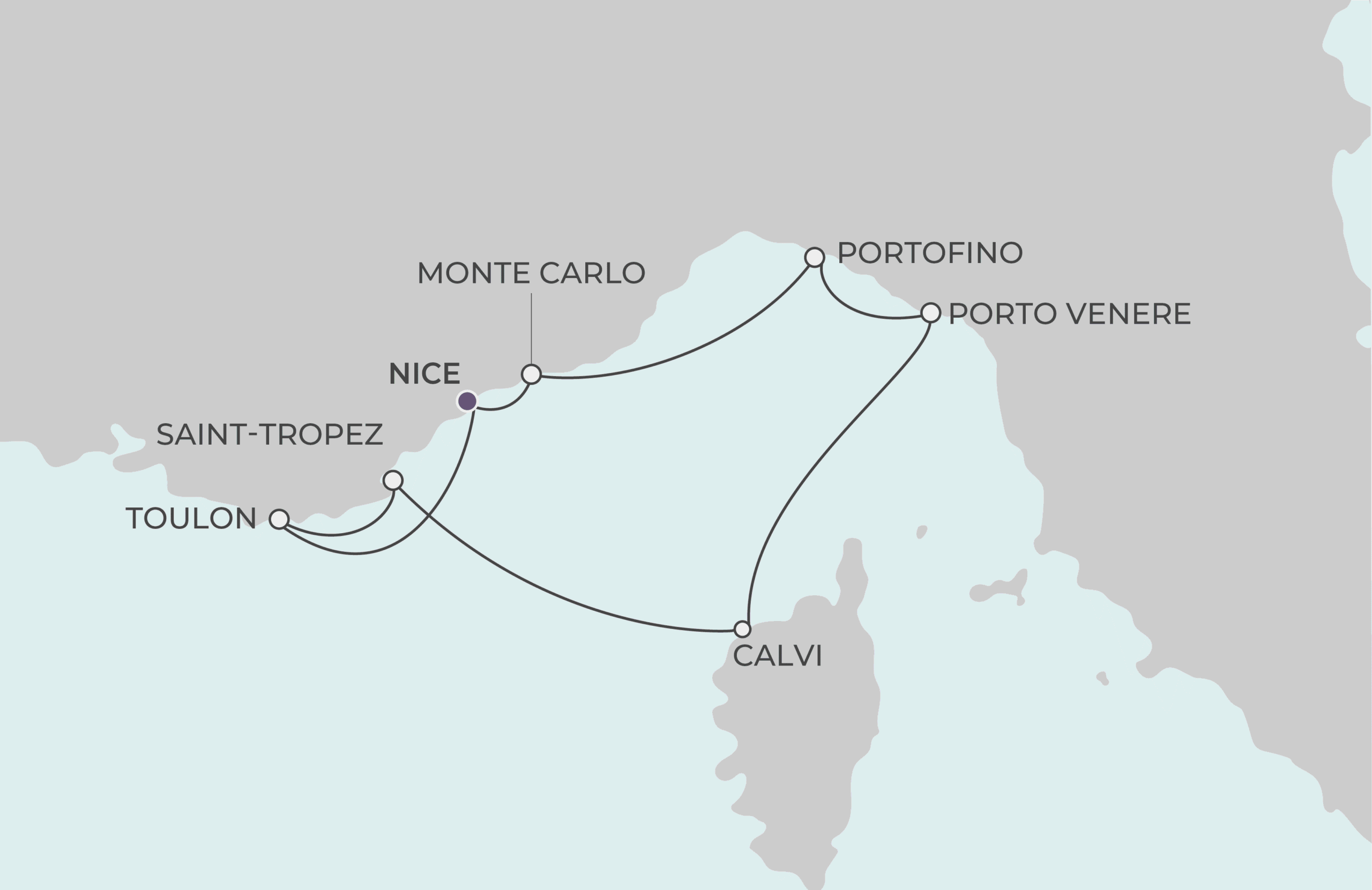 Nice Roundtrip Itinerary Map